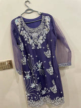 Purple embroidery gharara suit | Women Locally Made Formals | Large | Worn once