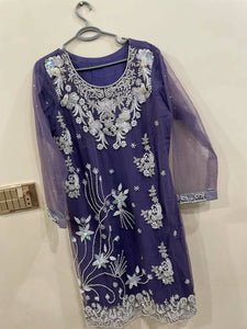 Purple embroidery gharara suit | Women Formals | Worn once