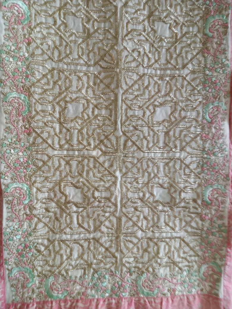 Sea Green & Pink Embroidered  Kurta | Women Locally Made Formals | Medium | New