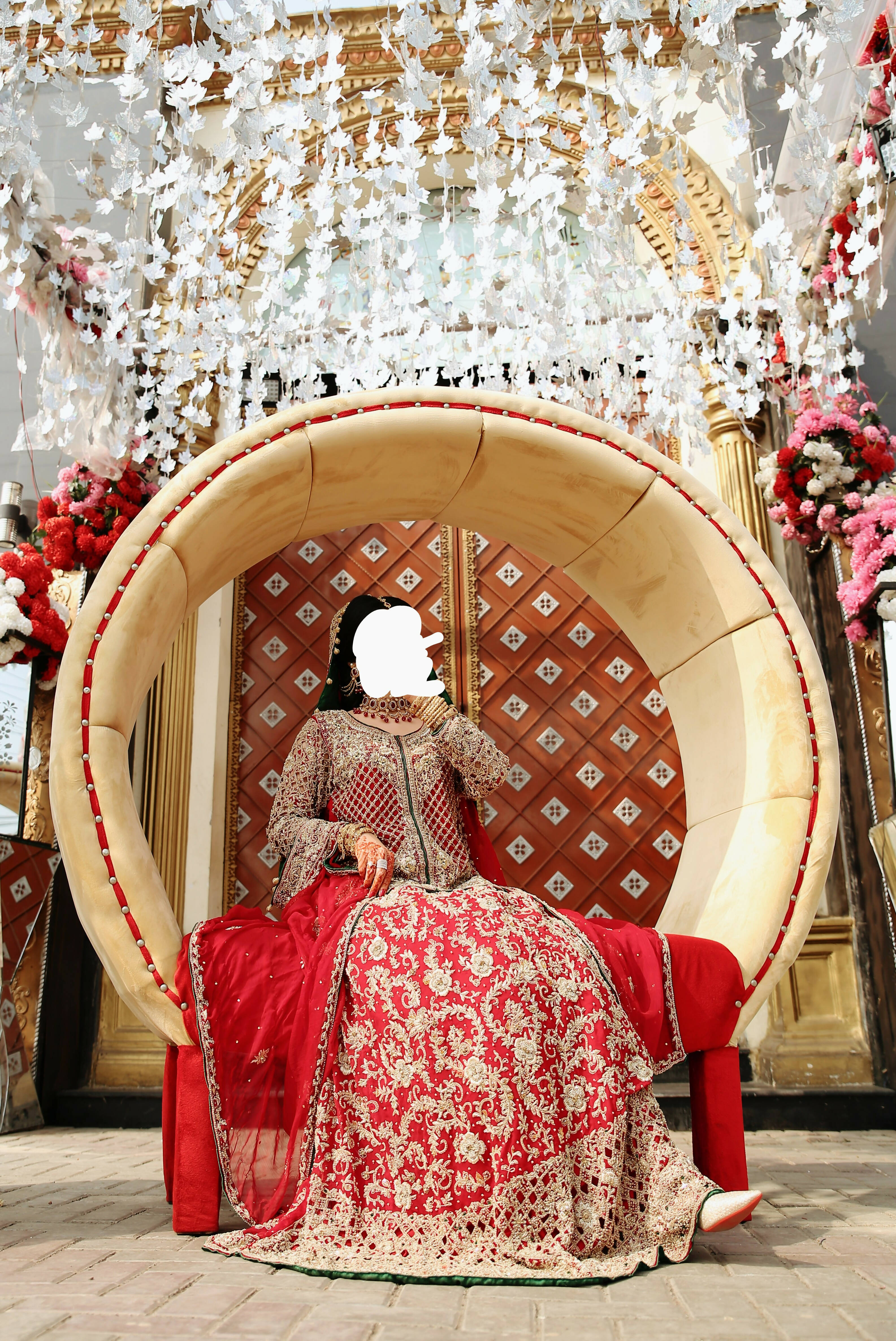 Arit Bridal Studio | Red Barat Lehanga | Women Bridals |Small to Medium |Worn Once