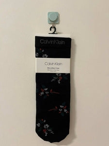 Calvin Klein | Black Floral Socks | Women Accessories | Brand New