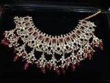Deep Red Bridal jewelry | Women Jewelry| Worn Once