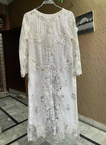 Fancy Net Embroidered Suit | Women Locally Made Formals | Small | New