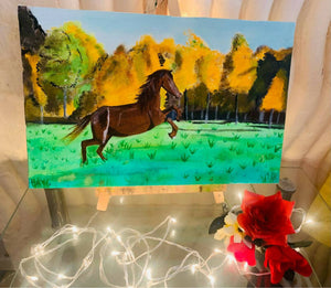 Horse Wooden Canvas Painting | For Your Home | New