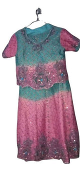 Girls Fish Lehenga | Kids | Girls Shalwar Kameez | Medium | Worn Once