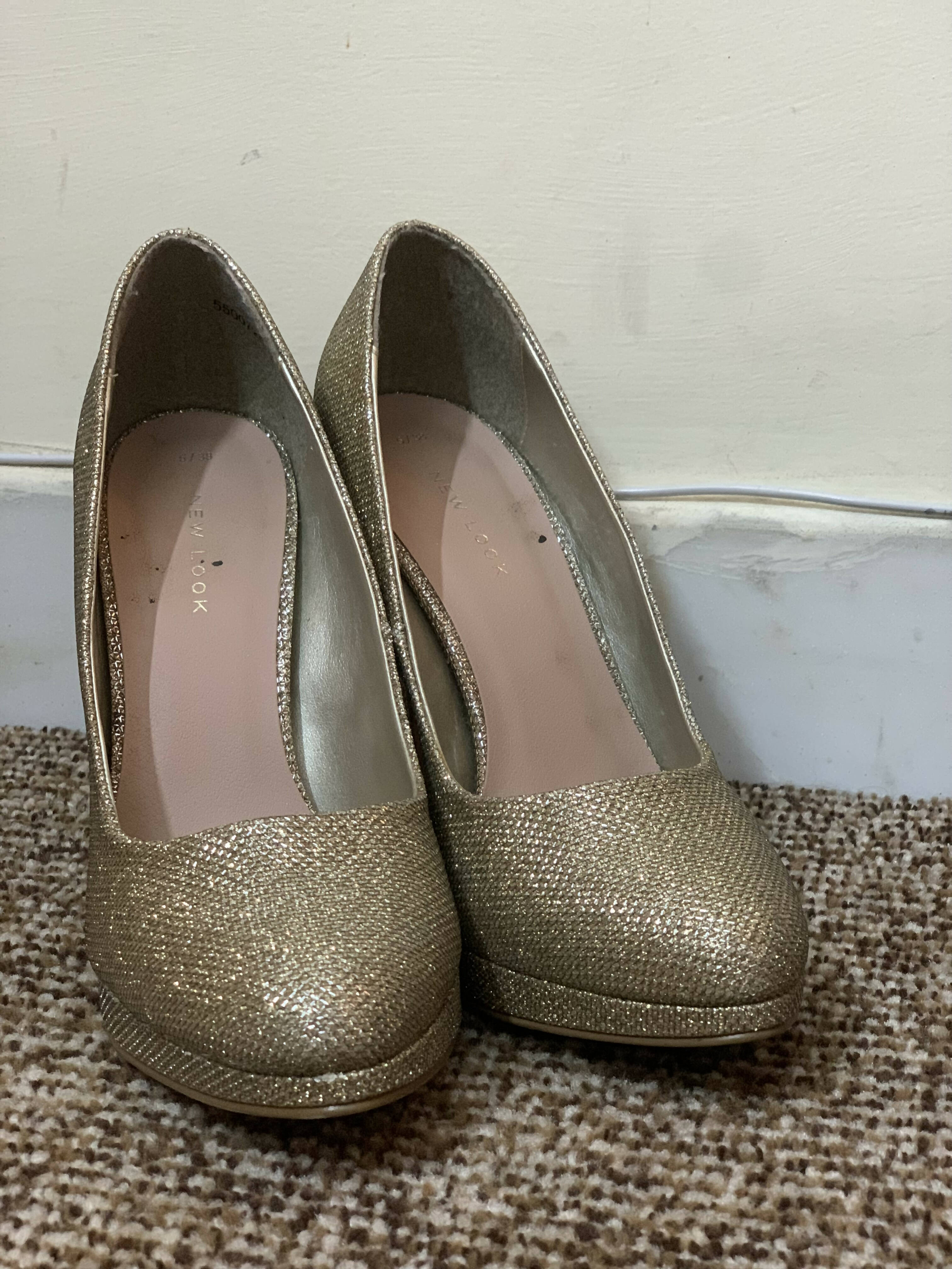 Golden heels | Women Shoes | Preloved