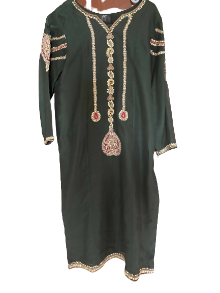 Green 2pcs DDress (Size: S ) | Women Kurta | Worn Once