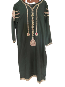 Green 2pcs DDress (Size: S ) | Women Kurta | Worn Once