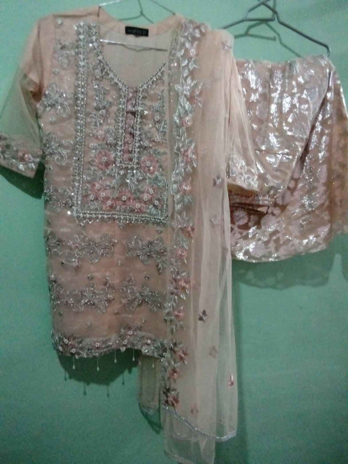 Embroidered Party Wear Suit | Women Locally Made Formals | Medium | Worn Once