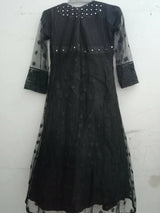 Black Long Maxi Open Frock | Women Frocks & Maxis | Medium | Worn Once