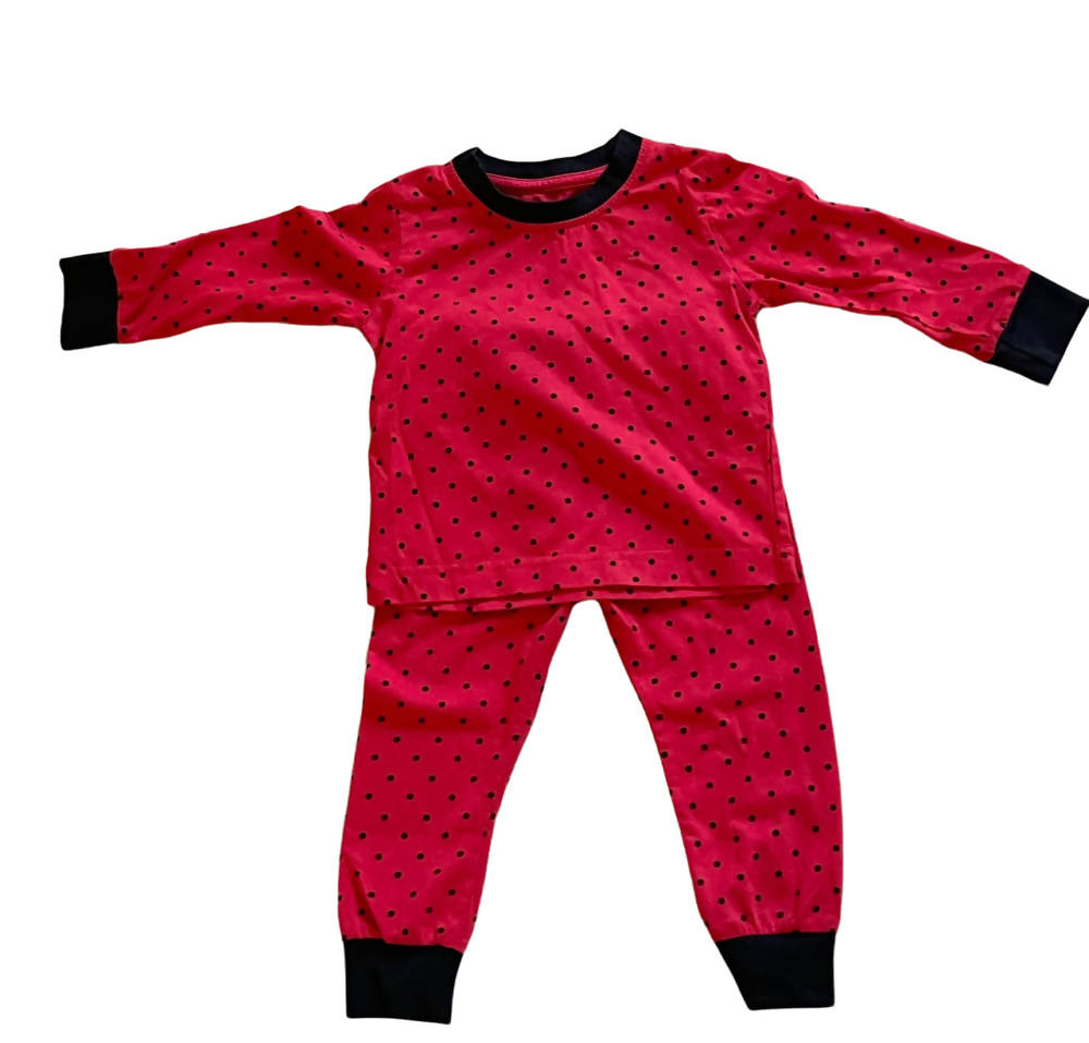 Red Black PJ Set | Baby Sleepwear | Preloved