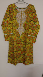 Neon | Colorful Embroidered Shirt (Size: S )| Women Branded Kurtas | Brand New