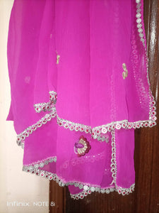 3 PC embroidered chiffon fancy Suit | Women Locally Made Kurta | Medium | Worn Once