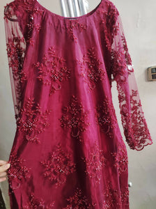 Stylish Maroon Lehanga Suit | Women Locally Made Formals | Small | Worn Once