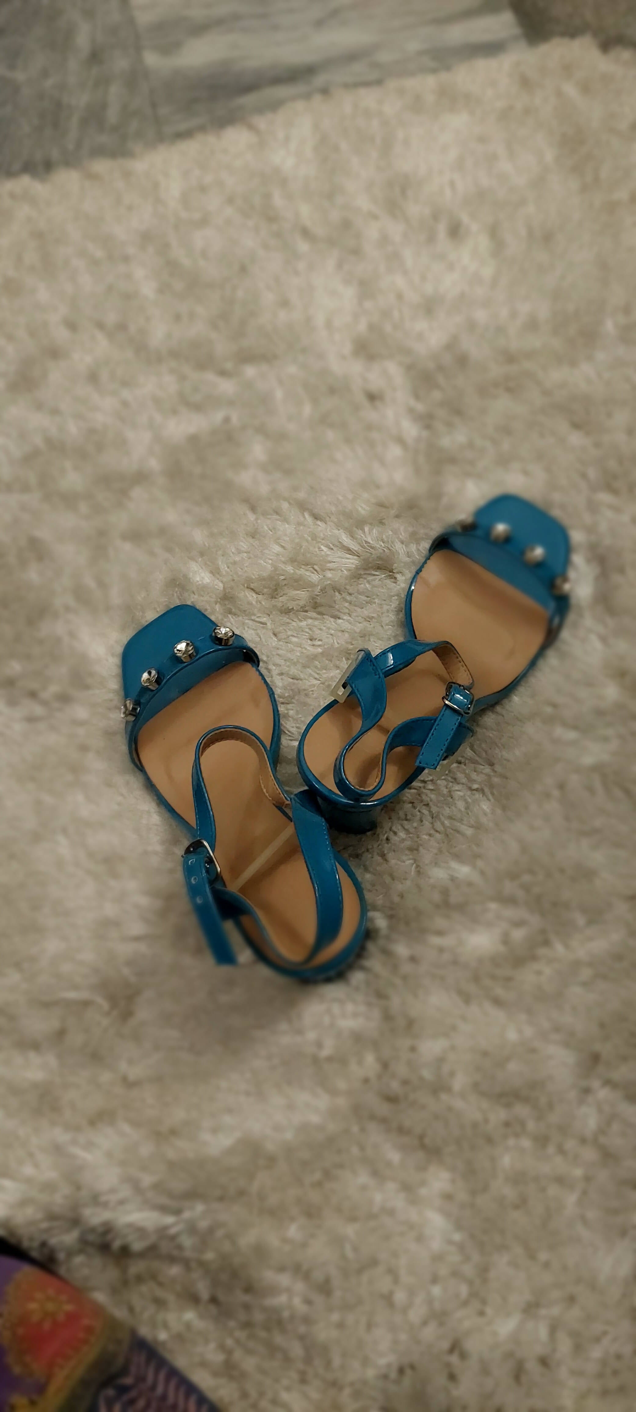 Unze London | Blue Heels (Size 39) | Women Shoes | Worn Once