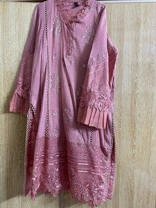 Charizma | Pink embroidered suit | Women Formals | Worn Once