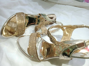 Golden Heels | Women Shoes | Size 6 | Preloved