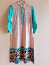 3 PC Embroidered Cotton Suit | Women Locally Made Kurta| Small | Preloved