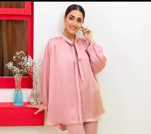 Pink Embellished silk top | Women Tops & Shirts | Brand New