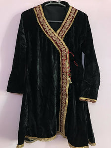 Velvet formal agrakha style frock | Girls Shalwar Kameez | Preloved