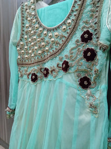 Blue Embroidered Maxi | Formal Frocks & Maxi | Preloved