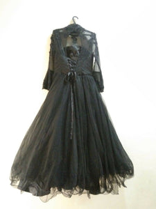 Black Embroided Maxi | Women Froks & Maxis | Large | Worn once