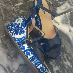 Borjan | Blue Wedges | Women Shoes | Size: 7 | Preloved