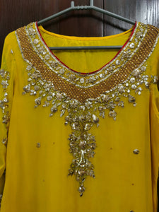 Yellow Hand Embroided Suit | Women Locally Made Formals | Large | Worn Once