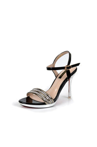 Metro | Black & Silver Heels (Size: 37)| Women Heels | New