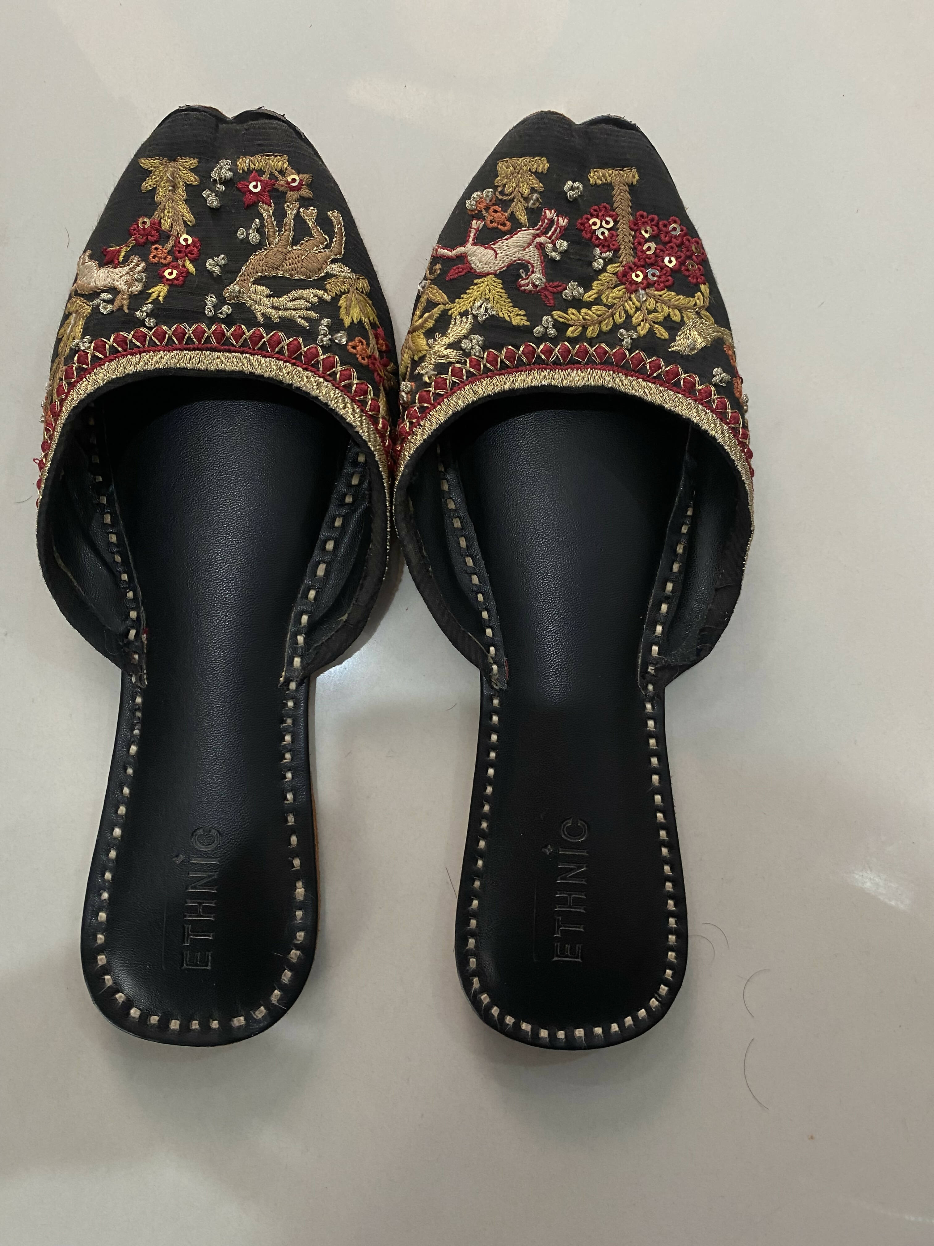 Ethnic | Embroided Khussa | Women Shoes | Size: 37 | Worn Once