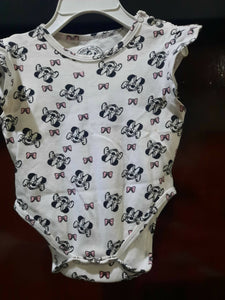 Minne Minors | Girls mickey mouse Bodysuit (Size: 3-6 months kids ) | Kids Bodysuit & Onesies | Worn Once