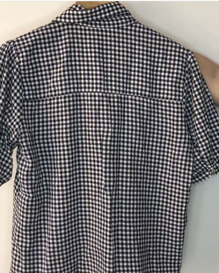 Koton | Black Button Up Checkered Shirt | Women Tops & Shirts | Preloved