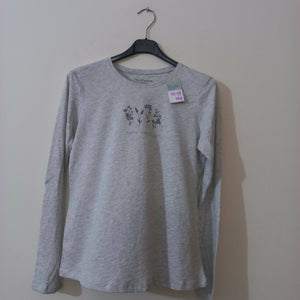 Primark | Grey Printed T-Shirt (Size: S ) | Women Tops & Shirts | Brand New With Tags