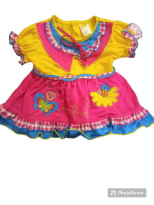 Yellow & Pink Frock & Trouser (Size: XS ) | Girls Skirt & Dresses | Worn Once