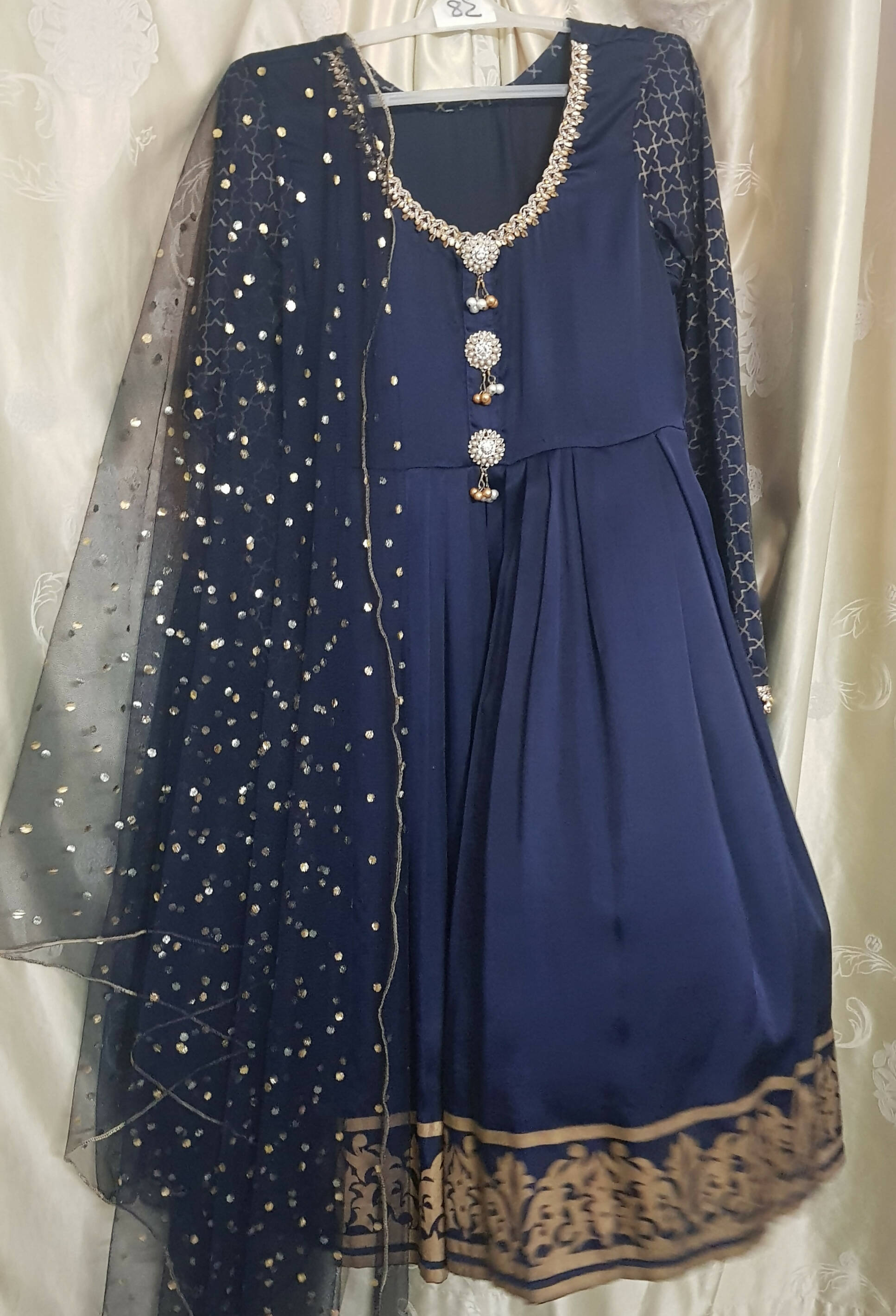 Navy Blue Frock | Women Frocks & Maxi | Brand New