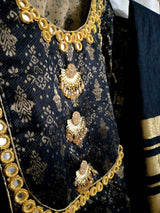 Black jacquard 3 PC outfit | Women Locally Made Formals | Medium | Worn Once