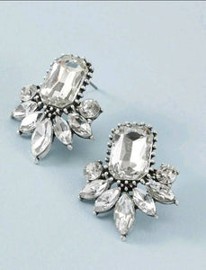 Shein | 1 Pair Gem Stone Decor Hoop Earrings | Women Jewelry | New