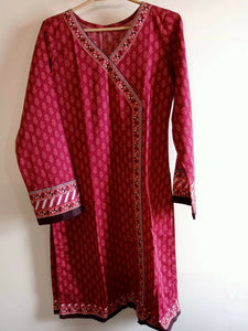 Red Angarkha style shirt | Women Locally Made Kurta | Brand New