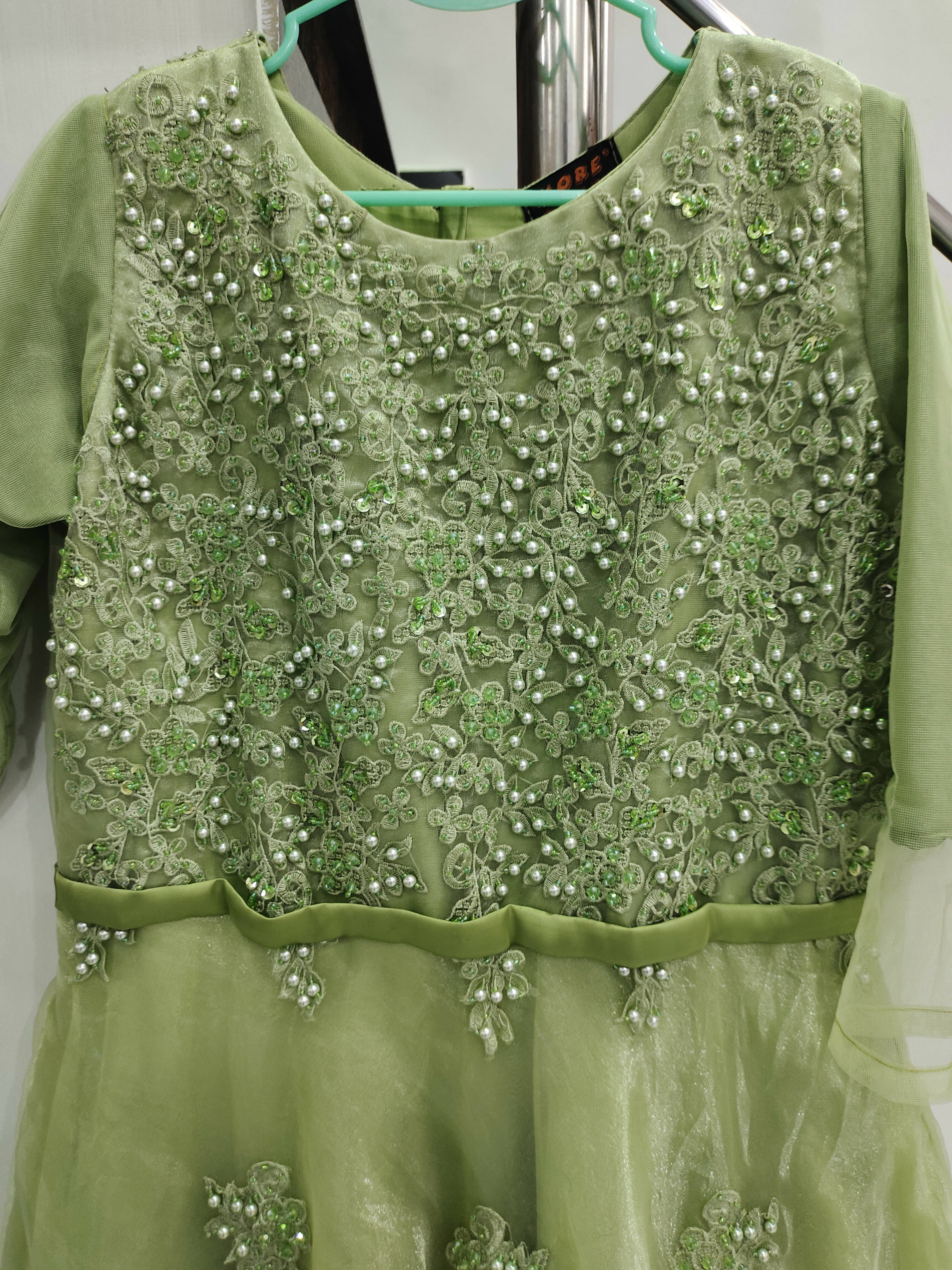 Beautiful Pistachio Maxi | Women Froks & Maxis | Medium | Worn Once