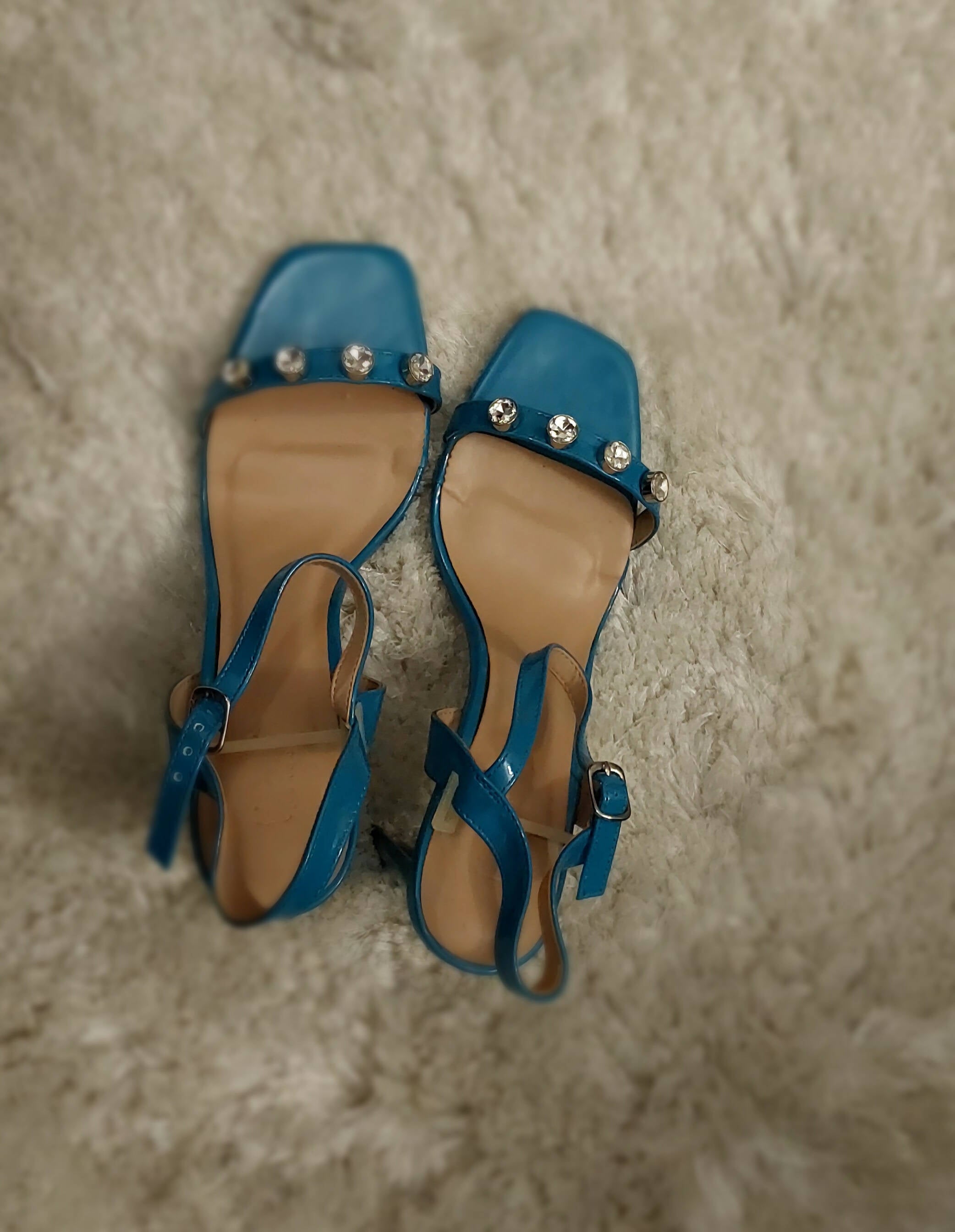 Unze London | Blue Heels (Size 39) | Women Shoes | Worn Once