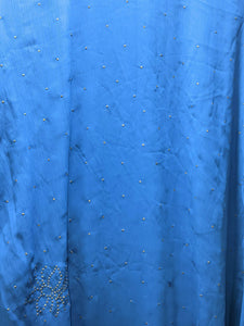 Embroidered Blue Dress (Size: M ) | Women Formals | Worn Once