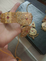 Noratan Choker Set with Tikka & Jhoomar | Women Jewelry | Worn Once