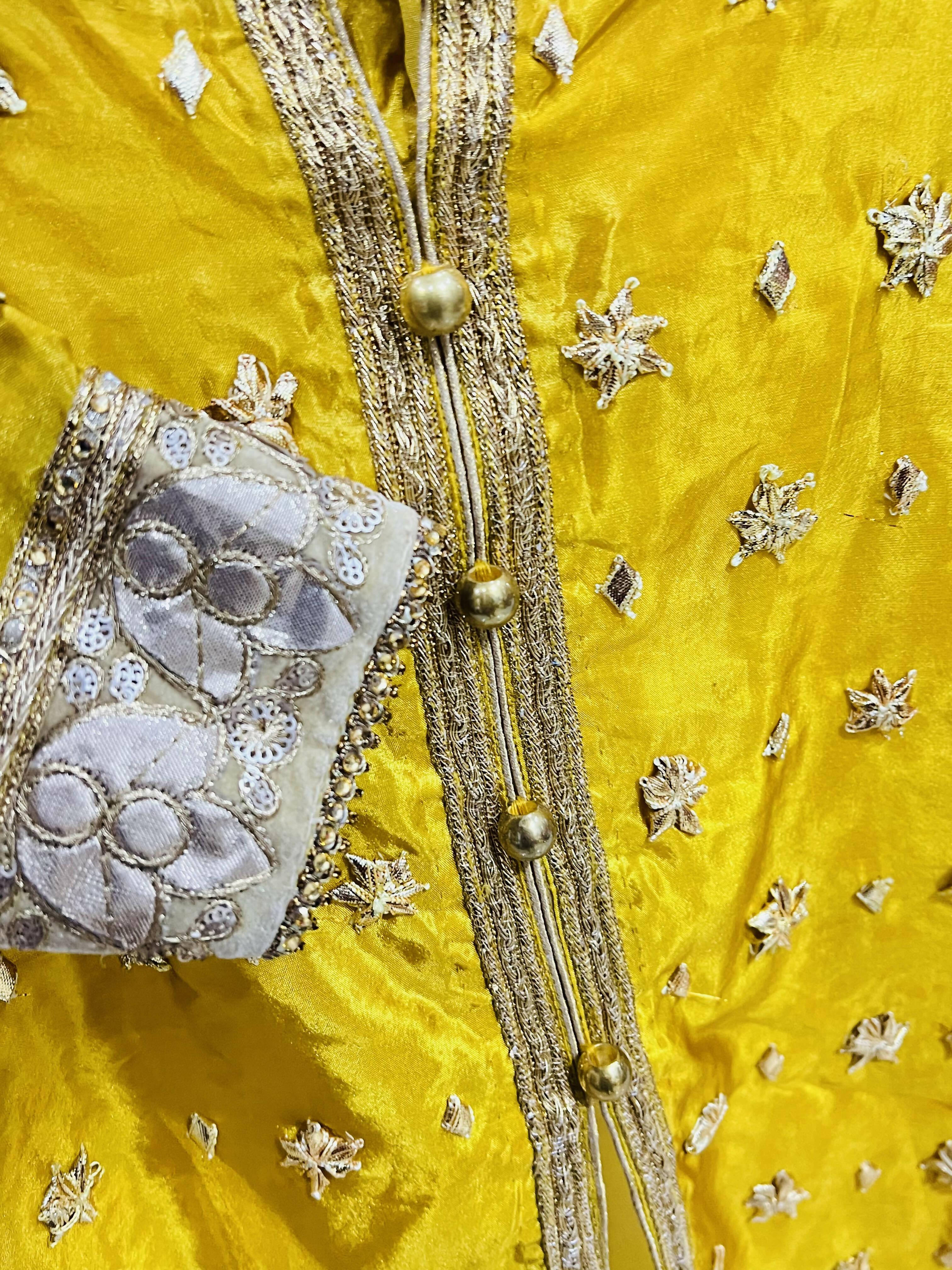 Yellow Gharara | Girls Shalwar Kameez | Worn Once