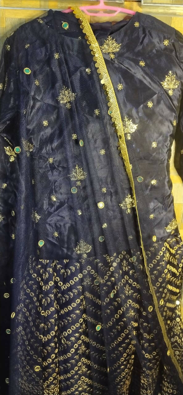 Navy Blue Lehanga | Women Locally Made Formals | Small | Worn Once