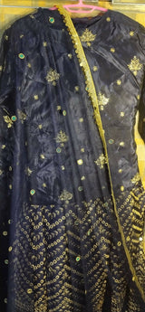 Navy Blue Lehnga | Women Locally Made Formals | Small | Worn Once