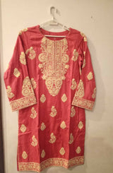 بونانزا | سرخ رسمی کڑھائی والا کرتہ | خواتین کا کرتہ | بالکل نیا