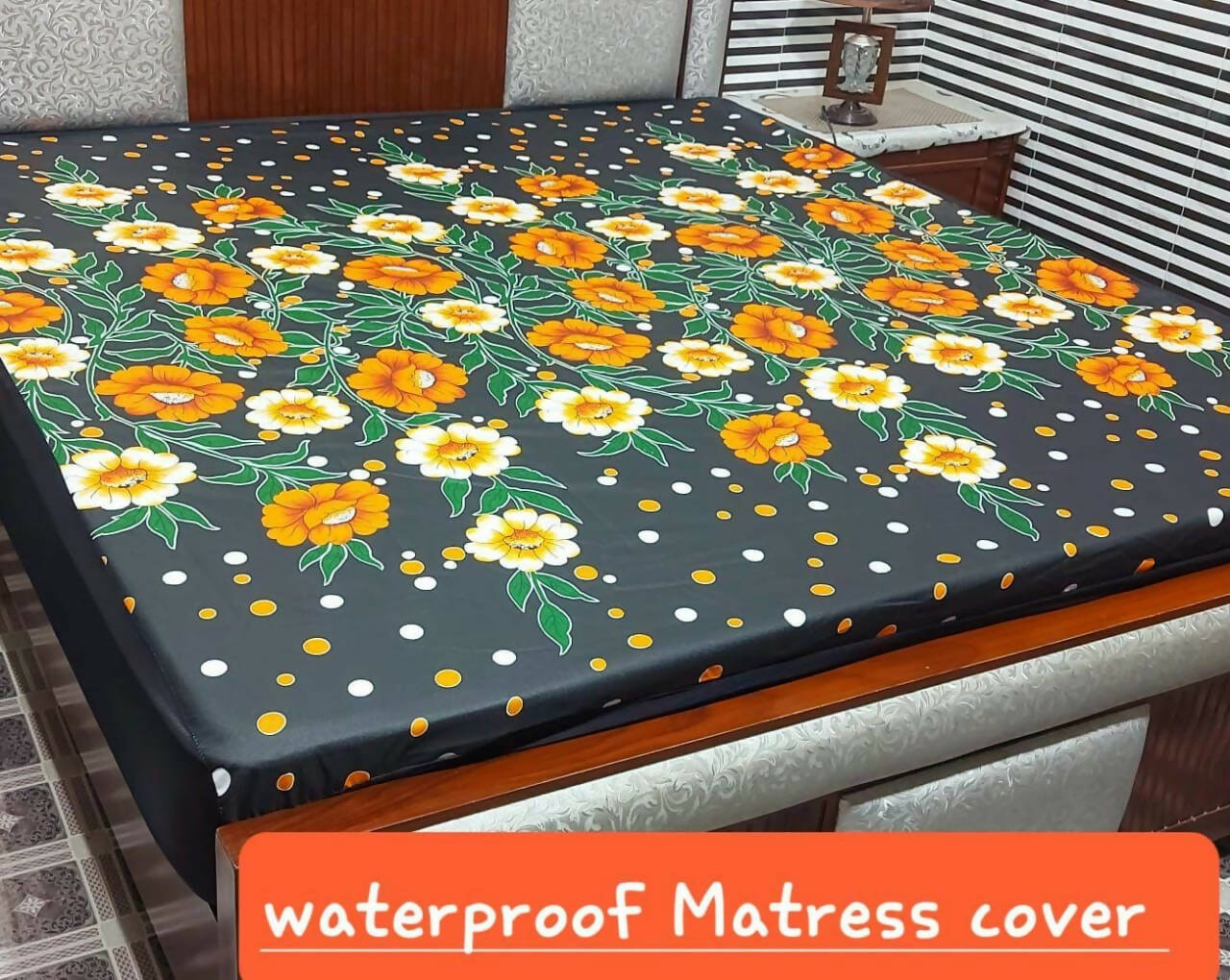 Waterproof Printed Mattress Cover | For Your Home | King Size | New