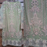 Pistachio  Embroidered Shirt | Women Locally Made Formals | Small | Worn Once