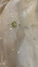 Meena Kari | Stunning Ivory Pink Suit | Women Bridals | Small | Preloved