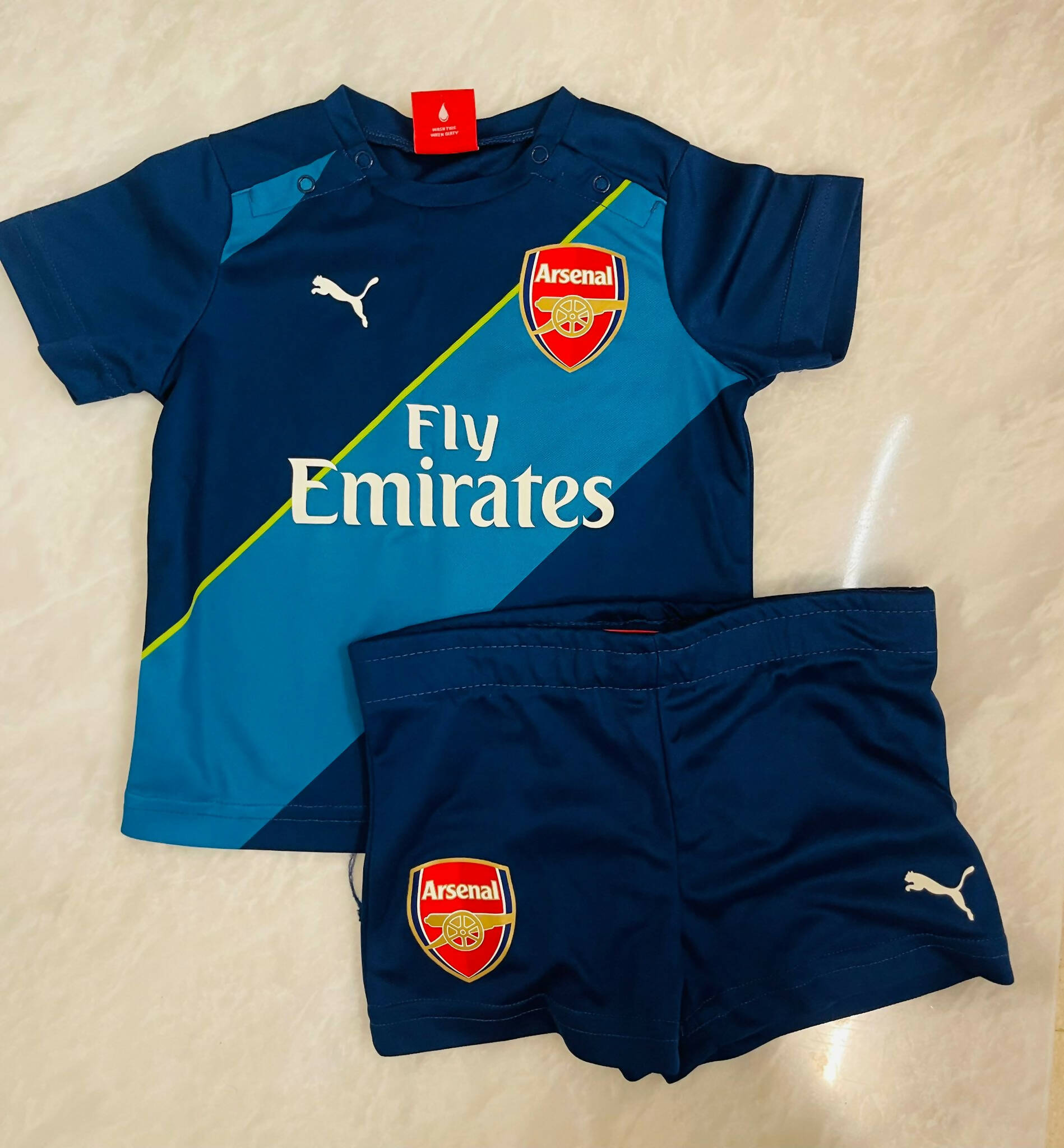 Aresenal Blue Shirt Shorts Football Kit UK 6/9 | Boys Tops & Shirts | Preloved